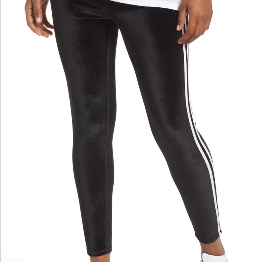 Velvet Side Striped Leggings